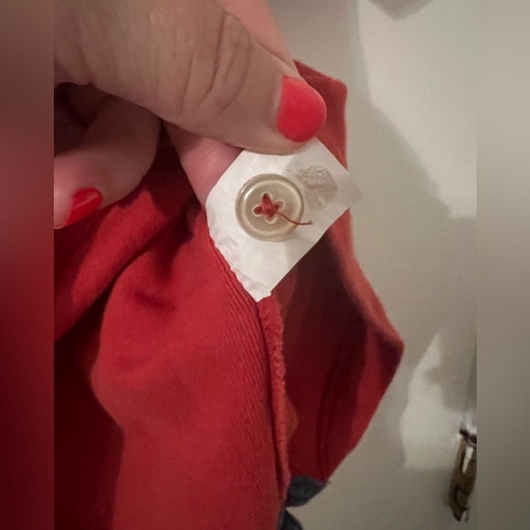 Men’s Orvis Large Red Short Sleeve Polo Shirt American Flag Embroidered- (S107) - Picture 7 of 11